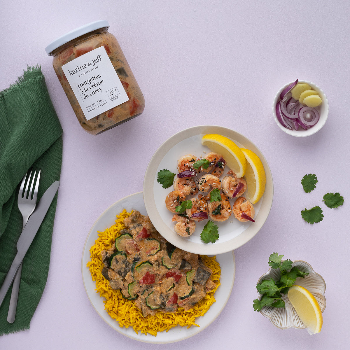Courgettes à la crème de curry