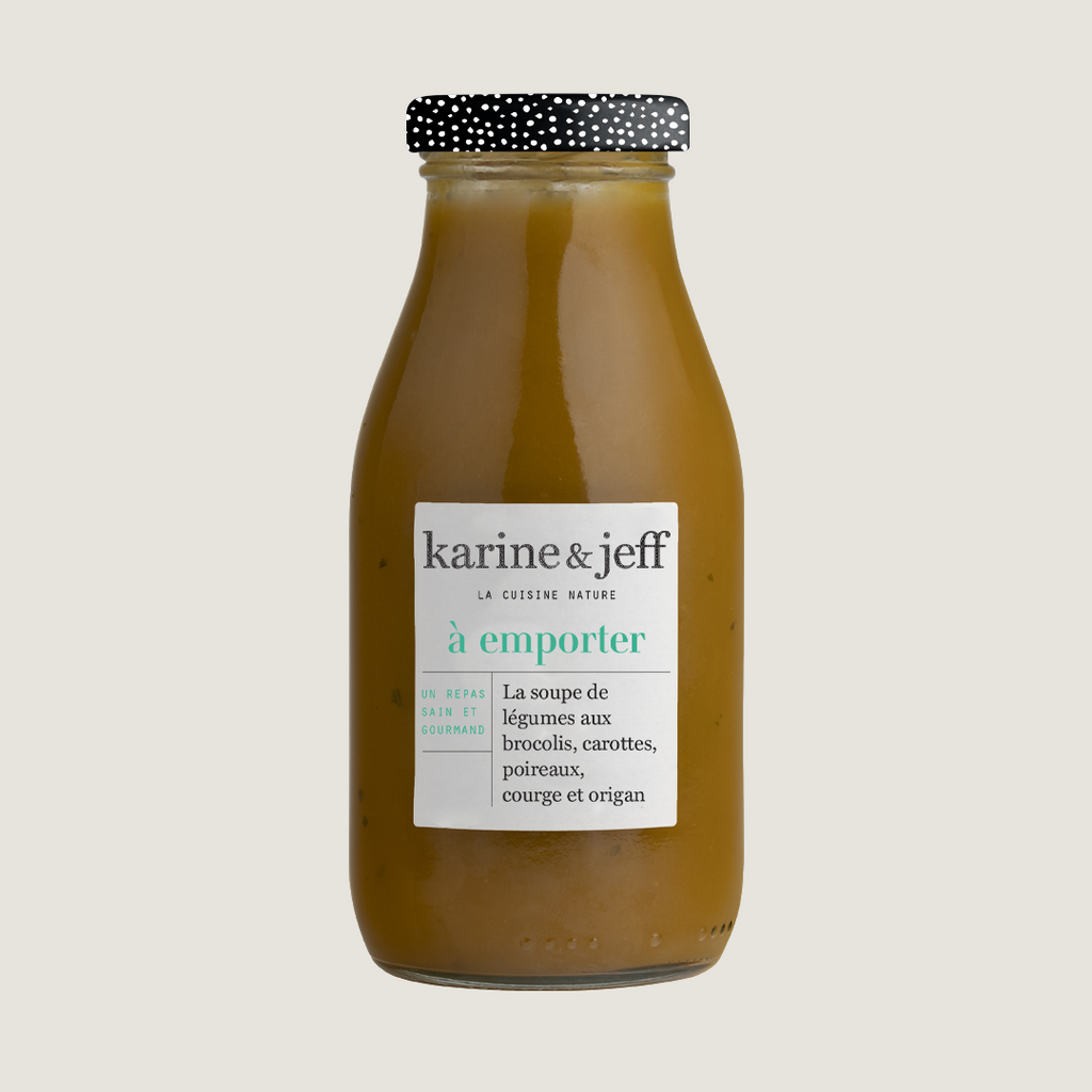 La soupe de légumes - aux brocolis, carottes, poireaux, courge et origan 25 cl